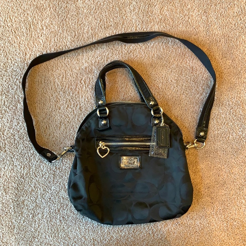Black coach poppy purse